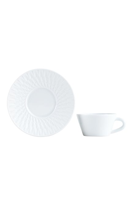 Кофейная чашка с блюдцем twist BERNARDAUD белого цвета, арт. 1836/79 | Фото 1 (Ограничения доставки: fragile-2)