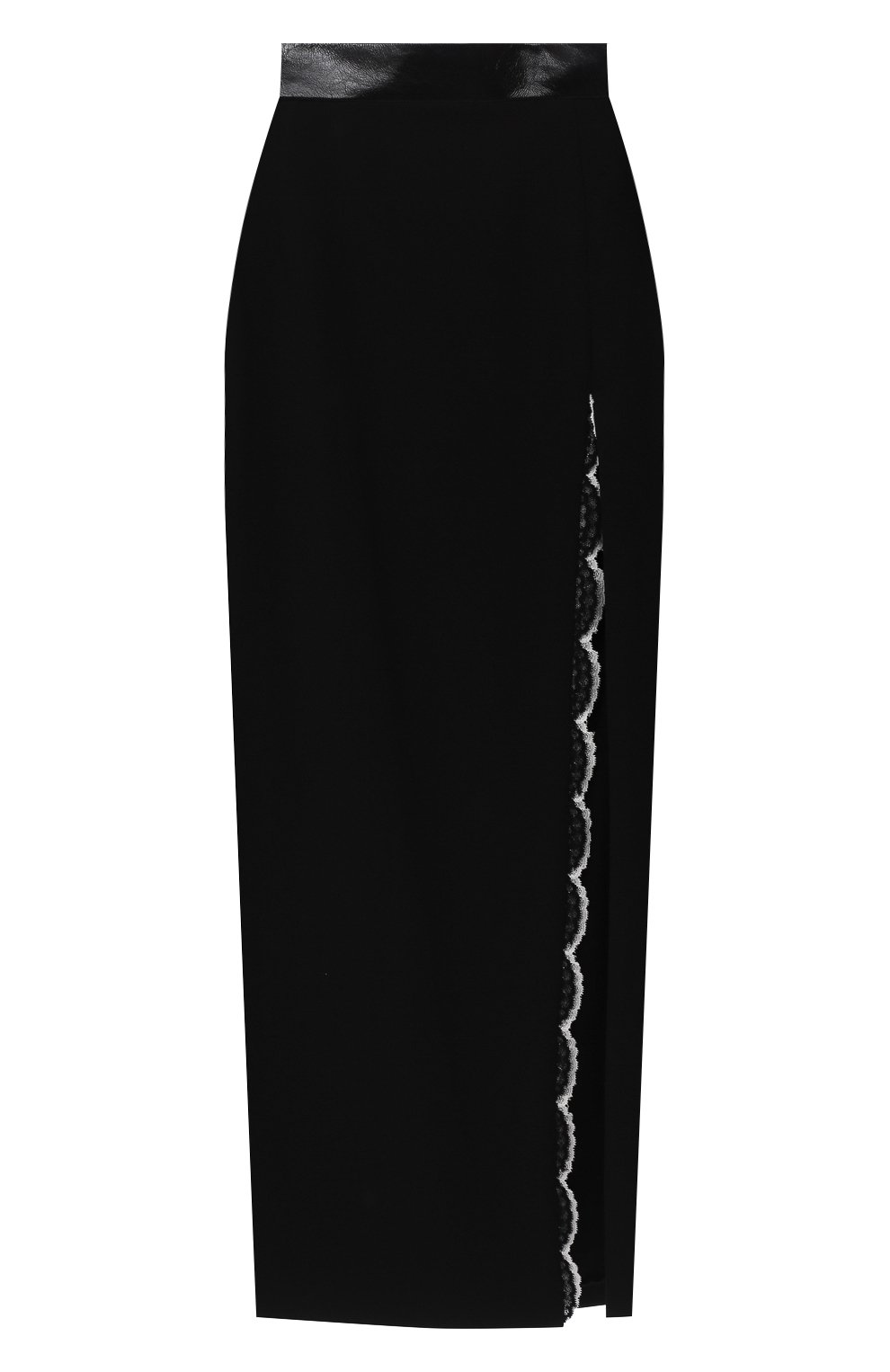 Женская юбка ULYANA SERGEENKO черного цвета, арт. GNM003SS20P (0003р20) | Фото 1 (Женское Кросс-КТ: Юбка-одежда; Длина Ж (юбки, платья, шорты): Миди; Материал внешний: Вискоза)