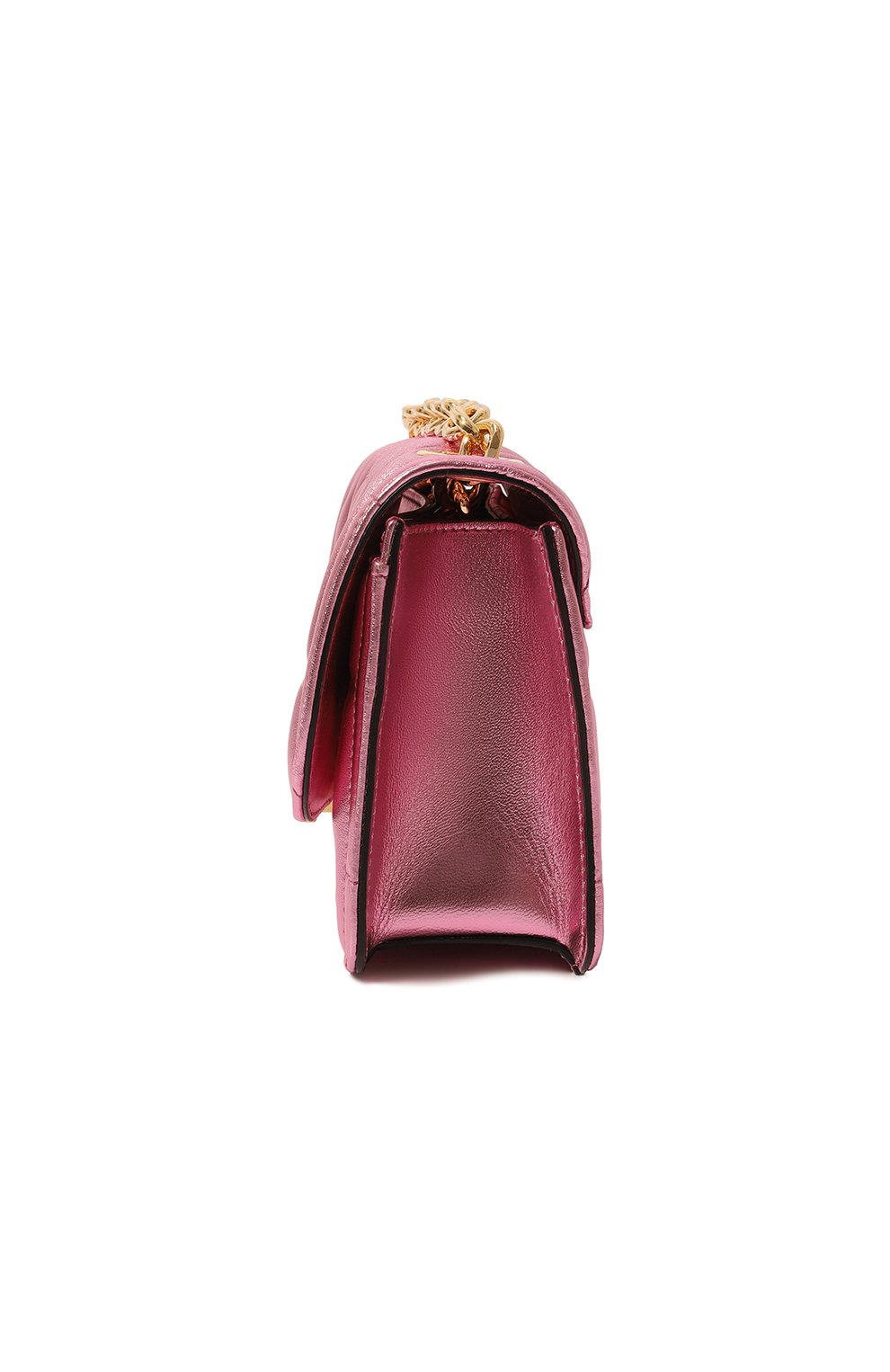 Женская сумка MOSCHINO розового цвета, арт. 2317 A7306/8011 | Фото 4 (Сумки-технические: Сумки через плечо; Материал: Натуральная кожа; Размер: mini; Ремень/цепочка: На ремешке)