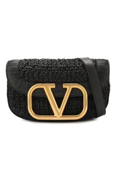 Женская сумка supervee VALENTINO черного цвета, арт. TW0B0G09/LAX | Фото 5 (Сумки-технические: Сумки через плечо; Размер: medium; Ремень/цепочка: На ремешке; Материал: Текстиль)