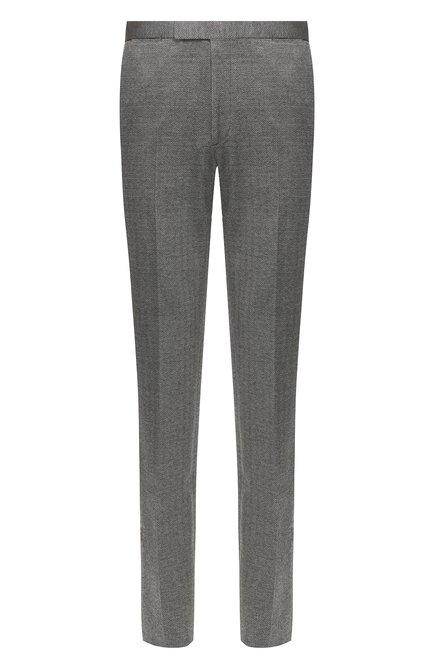 Мужские брюки из смеси хлопка и шелка BRIONI серого цвета по цене 115500 руб., арт. UJ8Y0L/P8616 | Фото 1