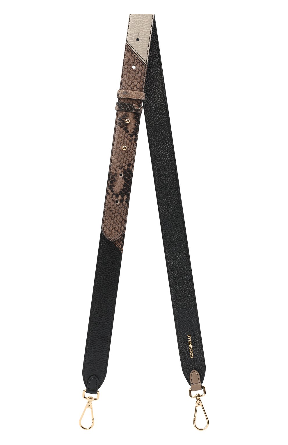 Женские ремень для сумки COCCINELLE черного цвета, арт. E3 GZ6 68 20 12 | Фото 1 (Материал: Натуральная кожа; Кросс-КТ: ремень-сумка)