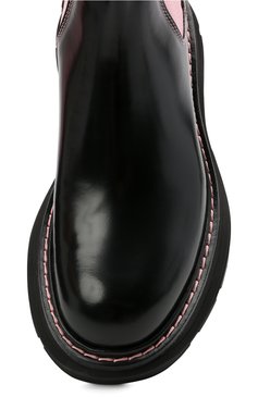 Женские кожаные ботинки ALEXANDER MCQUEEN черного цвета, арт. 641837/WHZ8H | Фото 5 (Подошва: Платформа; Каблук высота: Низкий; Материал внутренний: Натуральная кожа; Материал утеплителя: Без утеплителя; Женское Кросс-КТ: Челси-ботинки)