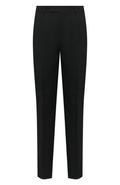 Мужские шерстяные брюки ERMENEGILDO ZEGNA черного цвета, арт. 320F00/75AD12 | Фото 1 (Материал внешний: Шерсть; Длина (брюки, джинсы): Стандартные; Стили: Классический; Случай: Формальный; Материал подклада: Вискоза)