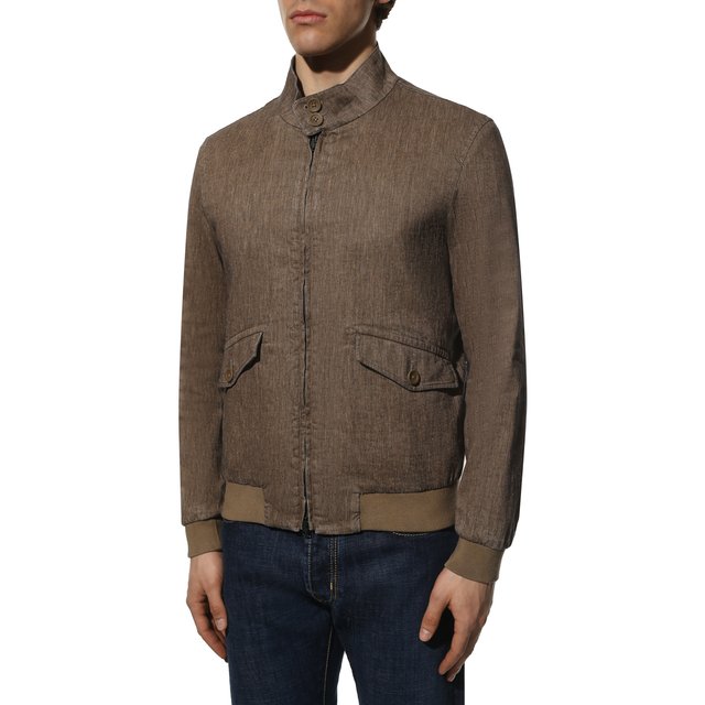 фото Бомбер из хлопка и льна herno