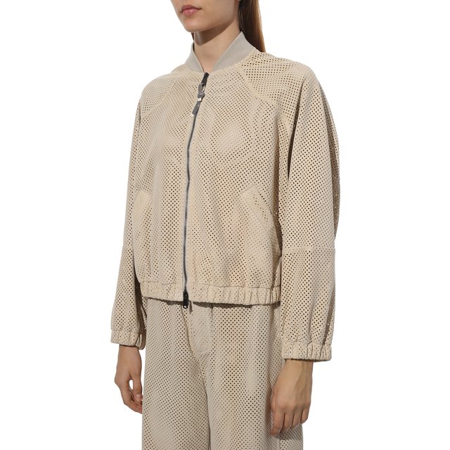 фото Замшевый бомбер brunello cucinelli