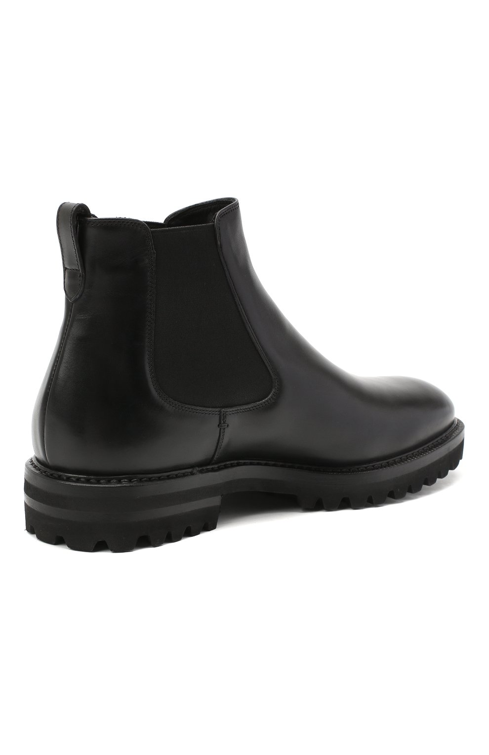 Мужские кожаные челси W.GIBBS черного цвета, арт. 7260004/2311 | Фото 4 (Материал внешний: Кожа; Материал утеплителя: Натуральный мех; Мужское Кросс-КТ: зимние сапоги, Сапоги-обувь, Челси-обувь; Региональные ограничения белый список (Axapta Mercury): RU; толщина подошвы: 2,5; ширина носка стельки: 9, 9,2, 9,5; высота каблука: 3,8)
