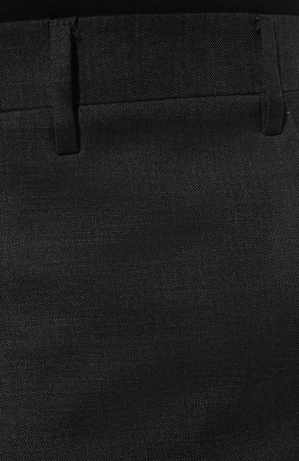Мужские шерстяные брюки CORNELIANI темно-серого цвета, арт. 925B01-3817087 | Фото 5 (Материал внешний: Шерсть; Длина (брюки, джинсы): Стандартные; Материал сплава: Проставлено; Стили: Классический; Случай: Формальный; Драгоценные камни: Проставлено)