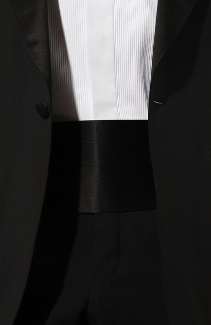Мужской шелковый камербанд STEFANO RICCI черного цвета, арт. GF01U/UNIRAS | Фото 2 (Нос: Не проставлено; Материал: Шелк; Материал сплава: Проставлено)