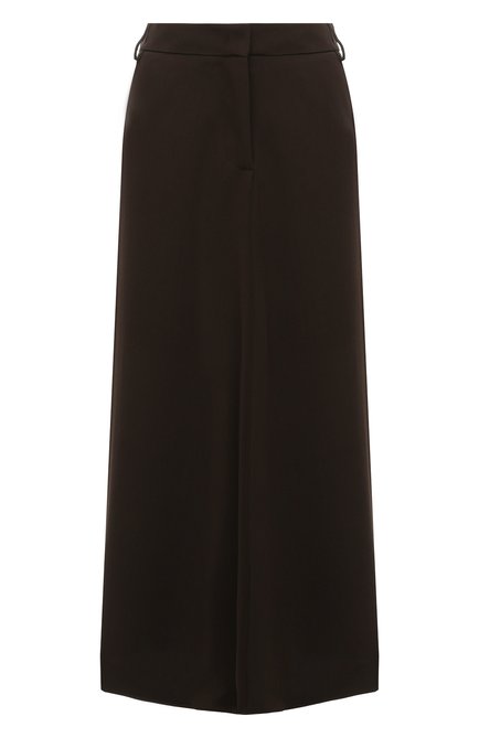 Женская шелковая  юбка VALENTINO темно-коричневого цвета по цене 182000 руб., арт. XB3RA4K71MM | Фото 1