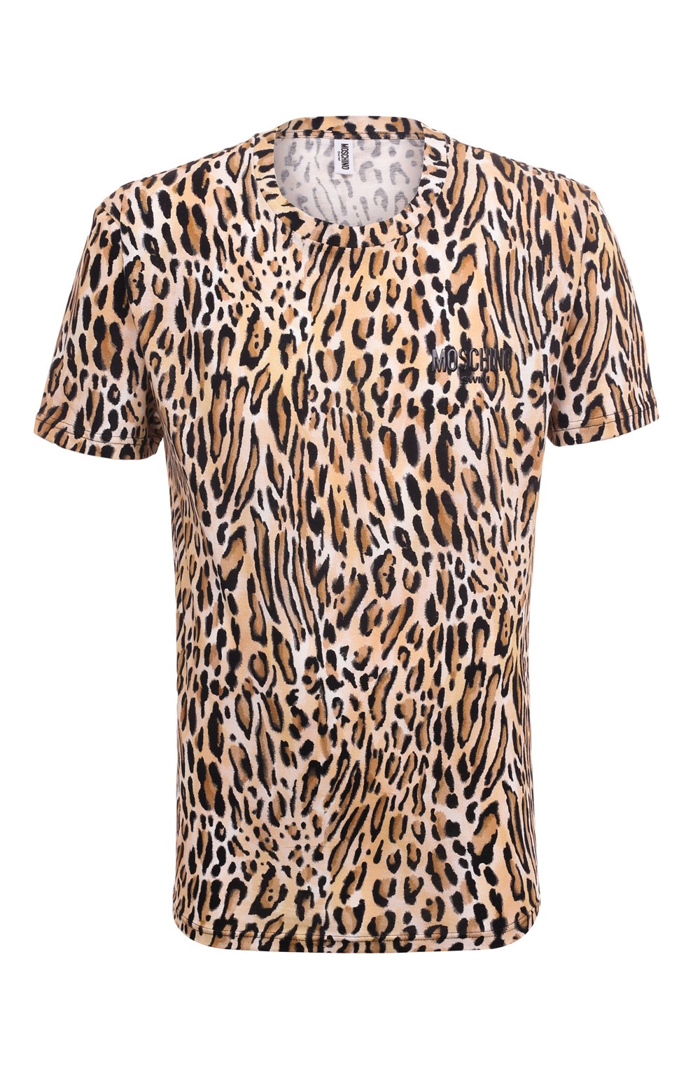 Хлопковая футболка Moschino цвет леопардовый