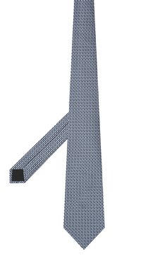 Мужской шелковый галстук LANVIN голубого цвета, арт. 3159/TIE | Фото 3 (Принт: С принтом; Материал: Текстиль, Шелк)