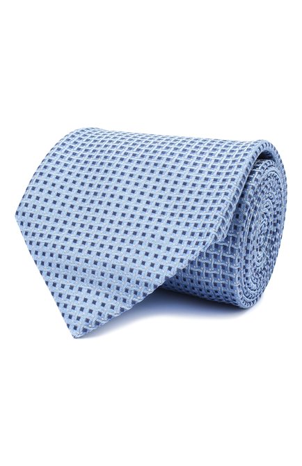 Мужской шелковый галстук BRIONI голубого цвета, арт. 062I00/09438 | Фото 1 (Материал: Текстиль, Шелк; Принт: С принтом; Региональные ограничения белый список (Axapta Mercury): RU)