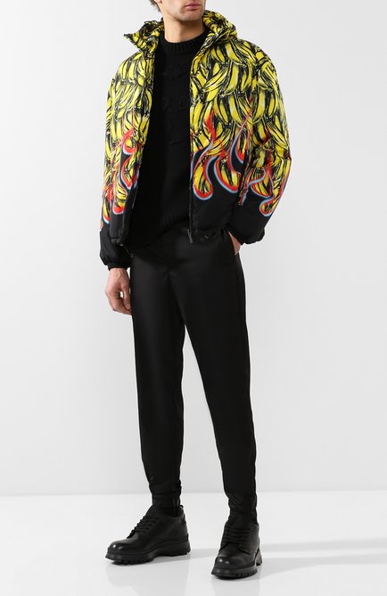 Мужская утепленная куртка PRADA разноцветного цвета, арт. SGN964-1SZO-F0D7A | Фото 2 (Статус проверки: Проверено, Проверена категория; Материал внешний: Синтетический материал; Рукава: Длинные; Длина (верхняя одежда): Короткие; Мужское Кросс-КТ: Верхняя одежда, утепленные куртки; Кросс-КТ: Куртка)