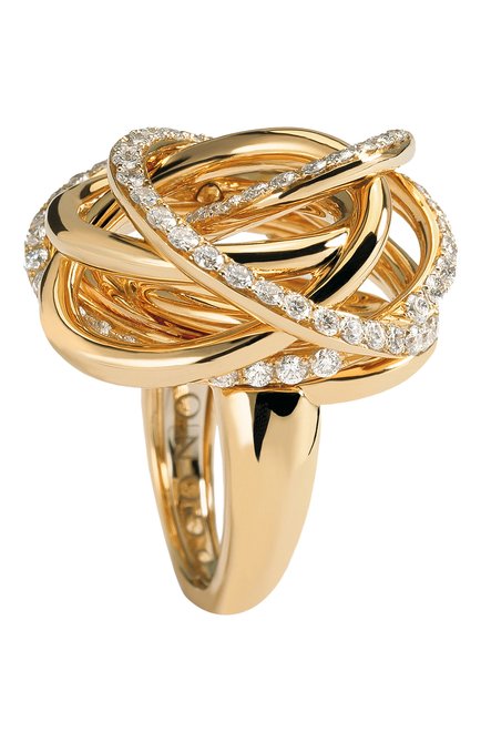 Женские кольцо DE GRISOGONO бесцветного цвета, арт. 54101/04 | Фото 1 (Материал сплава: Розовое золото; Драгоценные камни: Бриллианты)