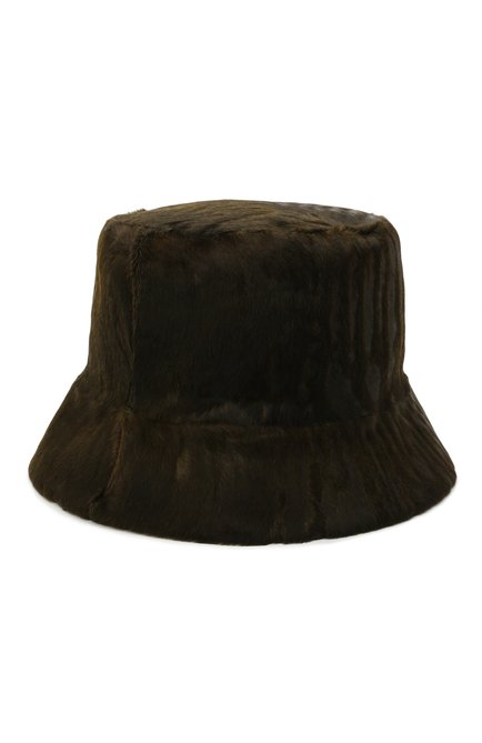 Женская шляпа из меха каракульчи KUSSENKOVV коричневого цвета, арт. 157100061042 | Фото 1 (Материал: Натуральный мех)