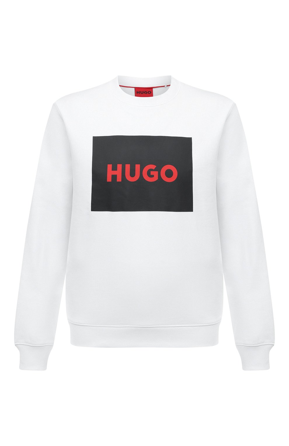 Хлопковый свитшот HUGO 50467944, цвет белый, размер 44 - фото 1