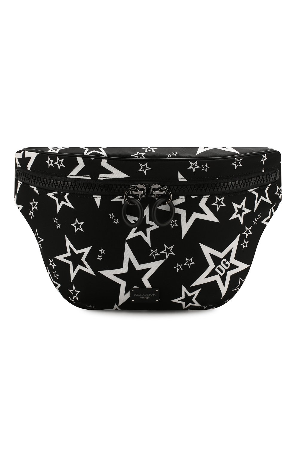 Женская поясная сумк�а millennial star DOLCE & GABBANA черного цвета, арт. BB6768/AJ610 | Фото 1 (Размер: medium; Материал: Текстиль; Стили: Спорт; Застежка: Молния; Кросс-КТ: другое)