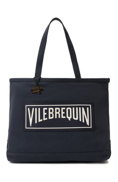 Мужская хлопковая сумка VILEBREQUIN темно-синего цвета, арт. BRGU3100/390 | Фото 1 (Материал: Текстиль; Размер: large)