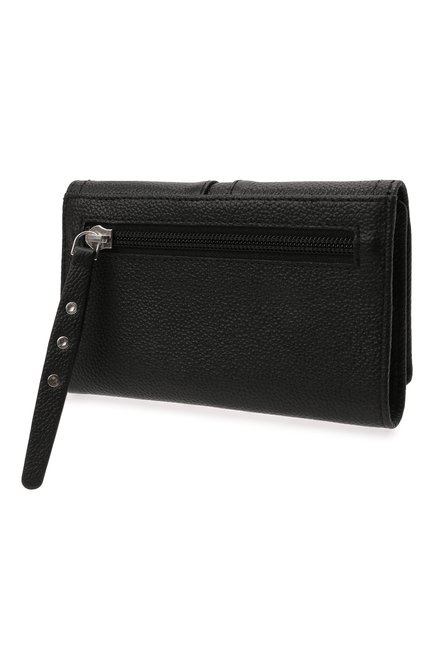 Женские кожаный кошелек HARLEY-DAVIDSON черного цвета, арт. FGB9495-Black | Фото 2 (Материал: Натуральная кожа)