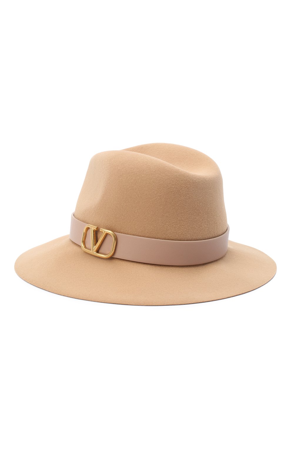 Женская фетровая шляпа  VALENTINO бежевого цвета, арт. UW2HAA26/YTE | Фото 2 (Материал: Текстиль, Шерсть)