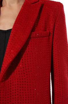 Женское пальто GIUSEPPE DI MORABITO красного цвета, арт. PF23033C0-C-259 | Фото 5 (Материал внешний: Шерсть, Синтетический материал; Рукава: Длинные; Материал сплава: Проставлено; Материал подклада: Синтетический материал; Длина (верхняя одежда): Длинные; 1-2-бортные: Однобортные; Драгоценные камни: Проставлено; Стили: Романтичный)