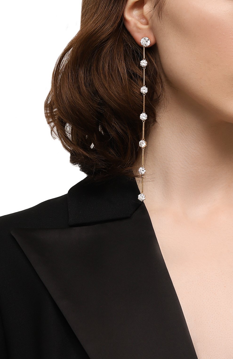 Женские серьги constella SWAROVSKI золотого цвета, арт. 5622721 | Фото 3 (Региональные ограничения белый список (Axapta Mercury): Не проставлено; Нос: Не проставлено; Материал: Металл)