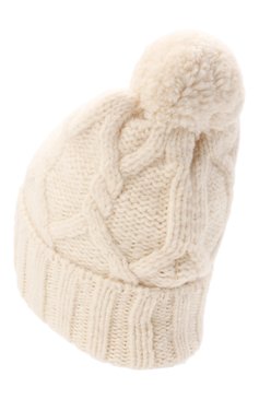 Женская шерстяная шапка MONCLER белого цвета, арт. G2-093-3B000-20-M1224 | Фото 3 (Материал: Текстиль, Шерсть)