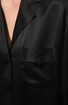 Женская шелковая пижама LUNA DI SETA черного цвета, арт. VLST08007 | Фото 7 (Материал внешний: Шелк)