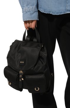 Женский рюкзак nikky BOSS черного цвета, арт. 50487418 | Фото 2 (Размер: medium; Материал: Текстиль; Стили: Кэжуэл)