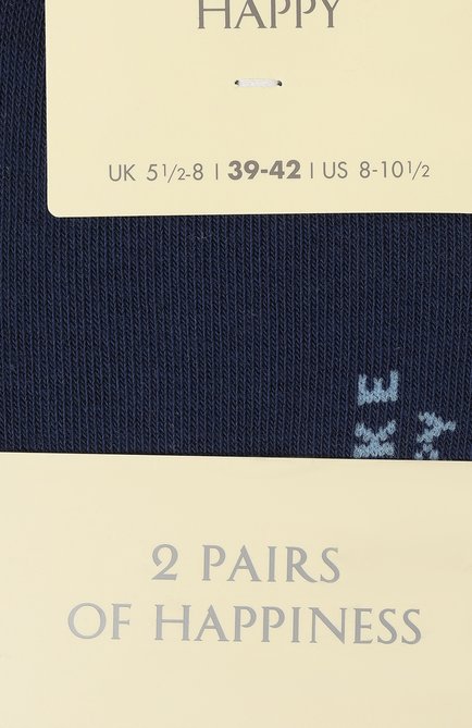 Женские комплект из двух пар носков FALKE синего цвета, арт. 46418 | Фото 2 (Материал внешний: Хлопок)