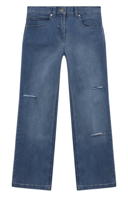 Детские джинсы STELLA MCCARTNEY голубого цвета, арт. TT6C70 | Фото 1 (Нос: Не проставлено; Материал сплава: Проставлено; Материал внешний: Хлопок)