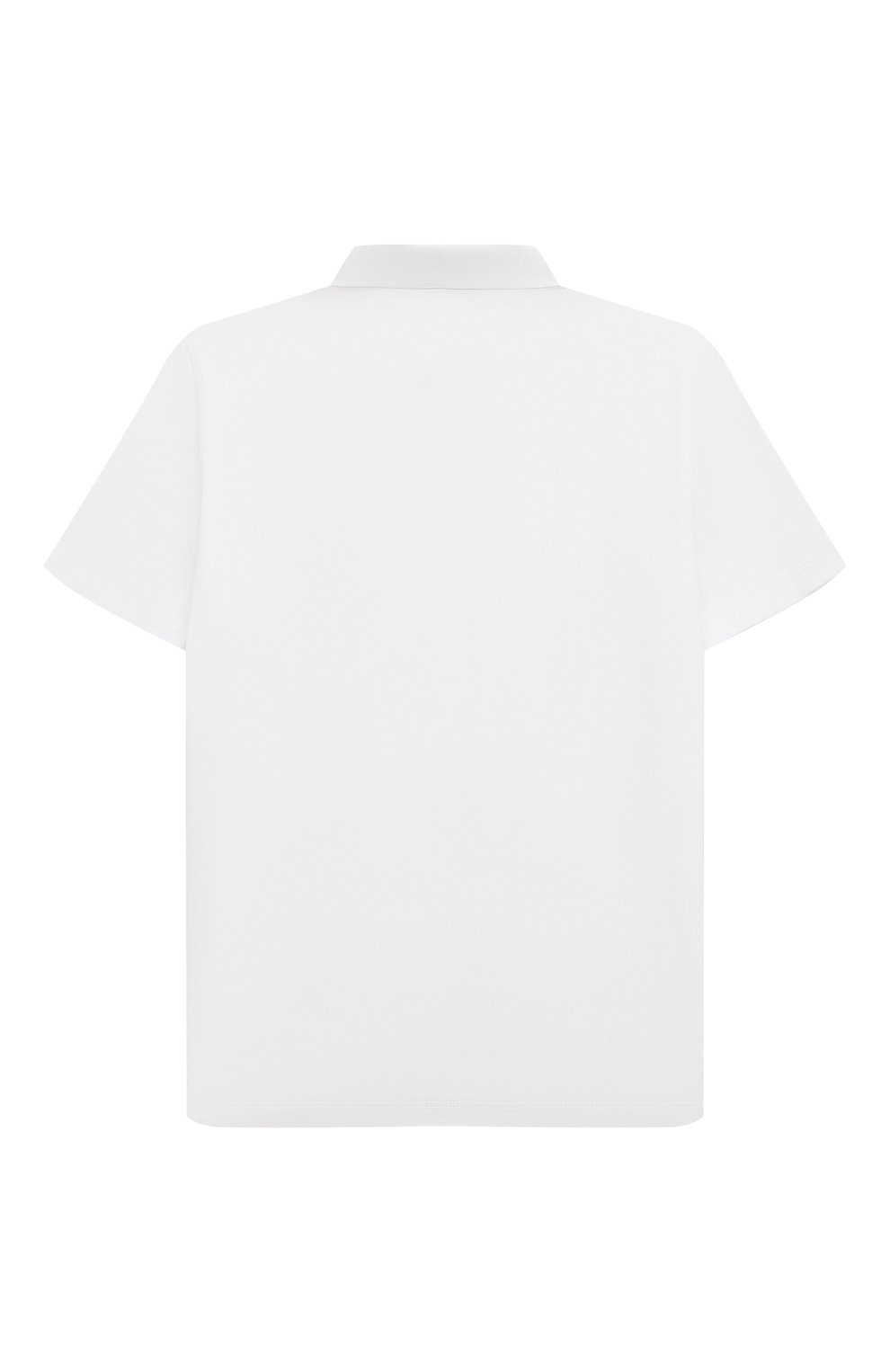 Детская хлопковая рубашка ALETTA белого цвета, арт. AM220774CR-31/4A-8A | Фото 2 (Рукава: Короткие; Региональные ограничения белый список (Axapta Mercury): Не проставлено; Материал сплава: Проставлено; Материал внешний: Хлопок; Драгоценные камни: Проставлено)