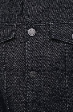 Мужская джинсовая куртка GIORGIO ARMANI темно-синего цвета, арт. 6KSB63/SD1FZ | Фото 5 (Кросс-КТ: Куртка, Деним; Рукава: Длинные; Материал сплава: Проставлено; Материал внешний: Хлопок, Деним; Материал подклада: Синтетический материал; Драгоценные камни: Проставлено; Длина (верхняя одежда): Короткие;  Стили: Кэжуэл)