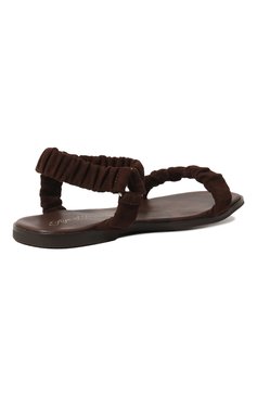 Детские кожаные сандалии AGE OF INNOCENCE темно-коричневого цвета, арт. 000233/KYLE SUEDE/32-38 | Фото 3 (Материал внутренний: Натуральная кожа)