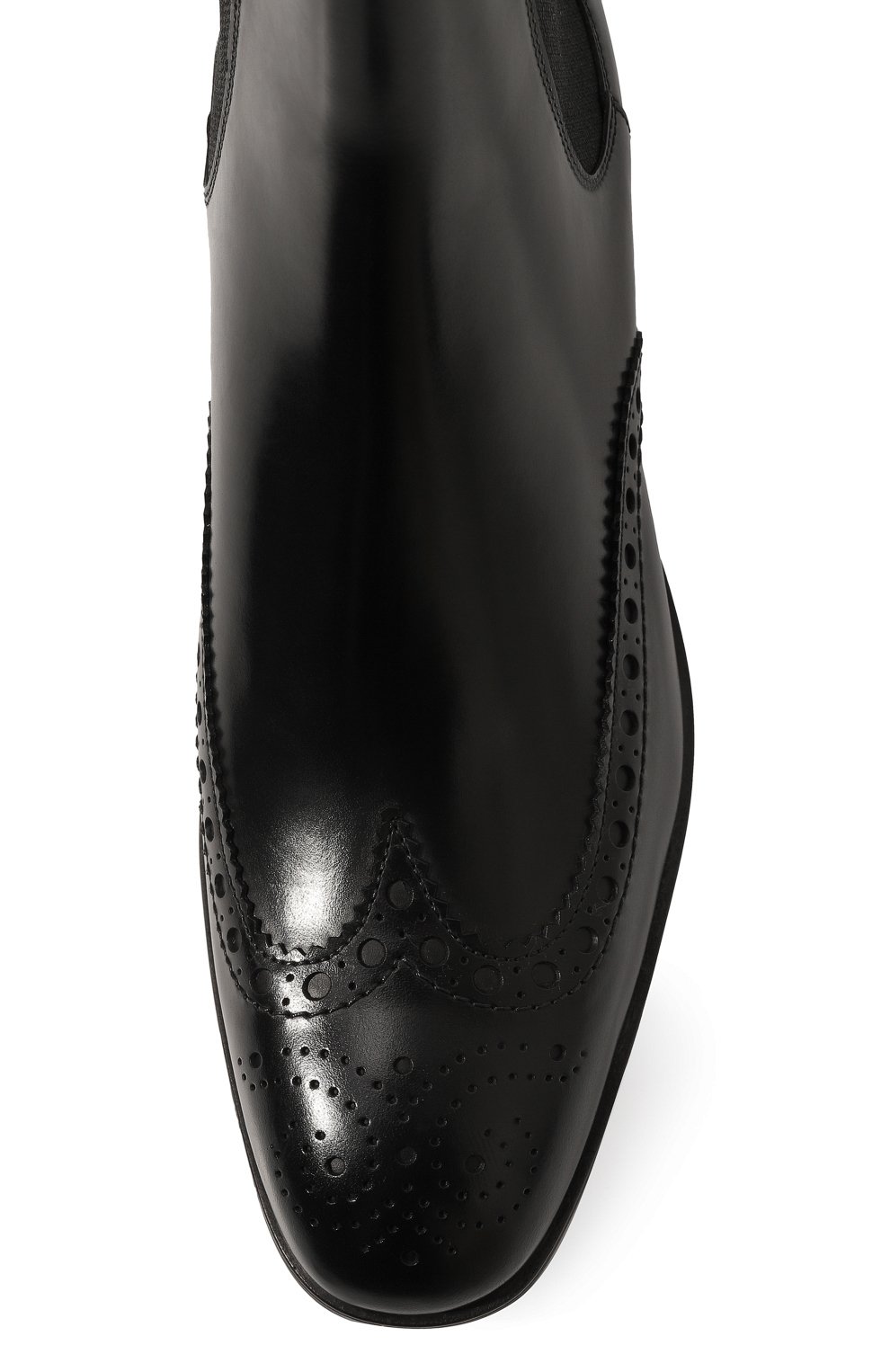 Женские кожаные ботинки SANTONI черного цвета, арт. WTED59585SM0BLESN01 | Фото 6 (Каблук высота: Низкий; Материал внутренний: Натуральная кожа; Женское Кросс-КТ: Челси-ботинки; Подошва: Плоская)