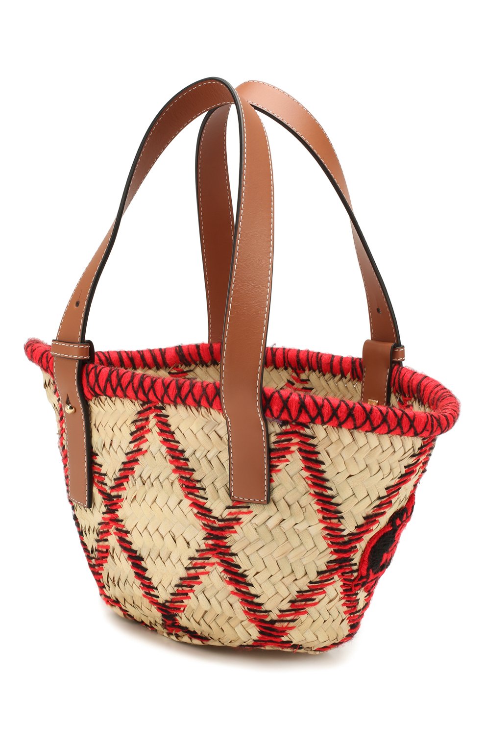 Женская сумка basket small LOEWE бежевого цвета, арт. 303.50.S93 | Фото 3 (Сумки-технические: Сумки top-handle; Материал: Растительное волокно; Размер: small)