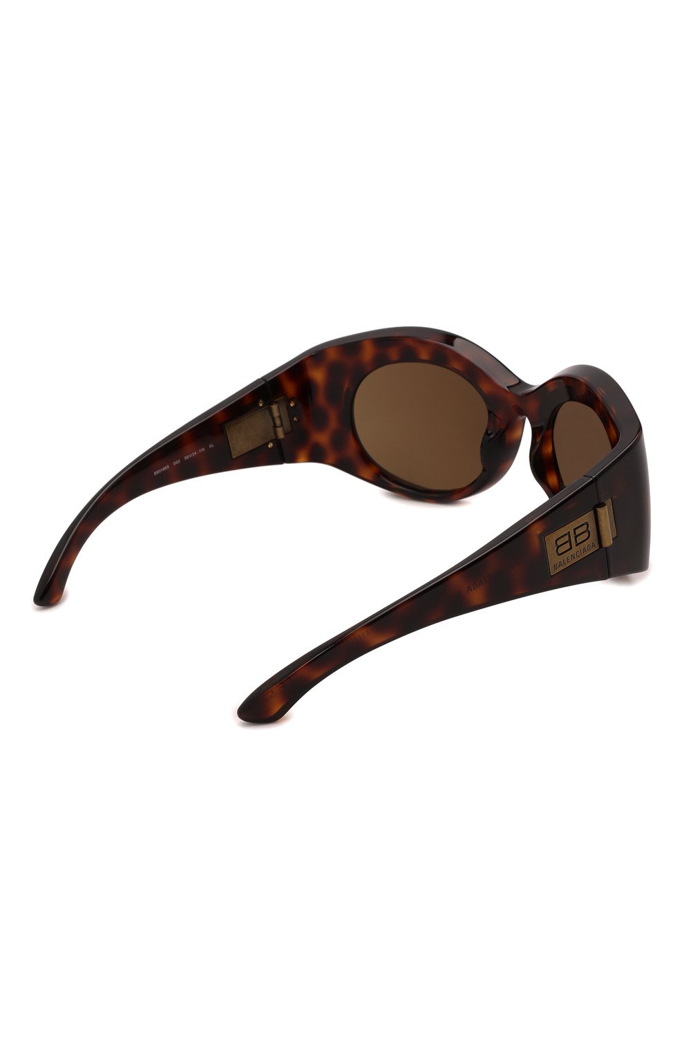Женские солнцезащитные очки BALENCIAGA темно-коричневого цвета, арт. 675914/T0007 | Фото 4 (Очки форма: Креативные)
