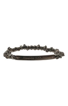Мужской браслет ALEXANDER MCQUEEN темно-серого цвета, арт. 554588/J160B | Фото 1 (Материал: Металл)