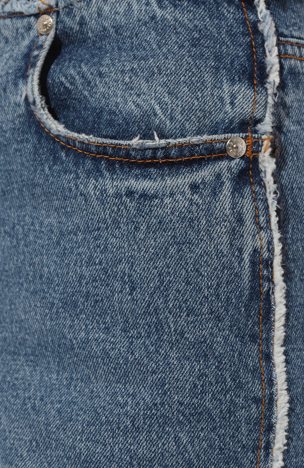 Женские джинсы MSGM голубого цвета, арт. 3441MDP42L 237295 | Фото 5 (Силуэт Ж (брюки и джинсы): Широкие; Длина (брюки, джинсы): Стандартные; Материал сплава: Проставлено; Материал внешний: Хлопок; Драг оценные камни: Проставлено)
