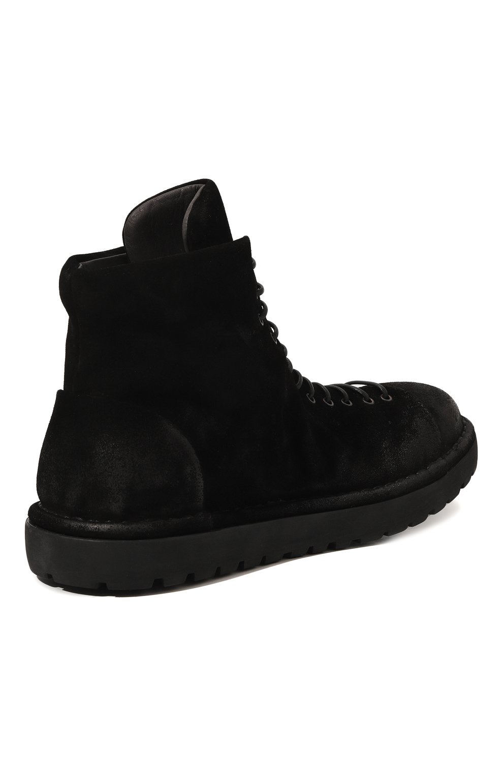 Мужские замшевые ботинки MARSELL черного цвета, арт. MMG351/186 | Фото 5 (Мужское Кросс-КТ: Ботинки-обувь; Материал внутренний: Натуральная кожа; Материал сплава: Проставлено; Материал утеплителя: Без утеплителя; Подошва: Массивная; Драгоценные камни: Проставлено; Материал внешний: Замша)