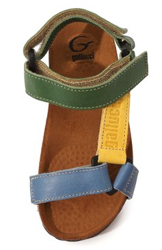 Детские кожаные сандалии GALLUCCI разноцветного цвета, арт. J10163AM/SA G0M MAI/MAI/MAI | Фото 4 (Материал внутренний: Натуральная кожа)