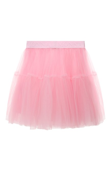 Детская юбка MONNALISA розового цвета, арт. 17CGON | Фото 2 (Материал сплава: Проставлено; Нос: Не проставлено; Материал подклада: Синтетический мате риал; Материал внешний: Синтетический материал)