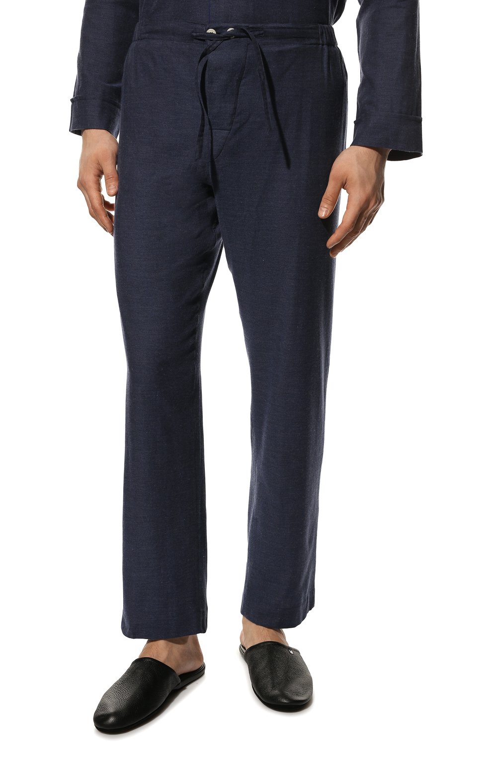 Мужская хлопковая пижама ROBERTO RICETTI темно-синего цвета, арт. PIGIAMA VENEZIA LUNG0/LX2711 | Фото 5 (Рукава: Длинные; Длина (брюки, джинсы): Стандартные; Кросс-КТ: домашняя одежда; Длина (для топов): Стандартные; Материал внешний: Хлопок)