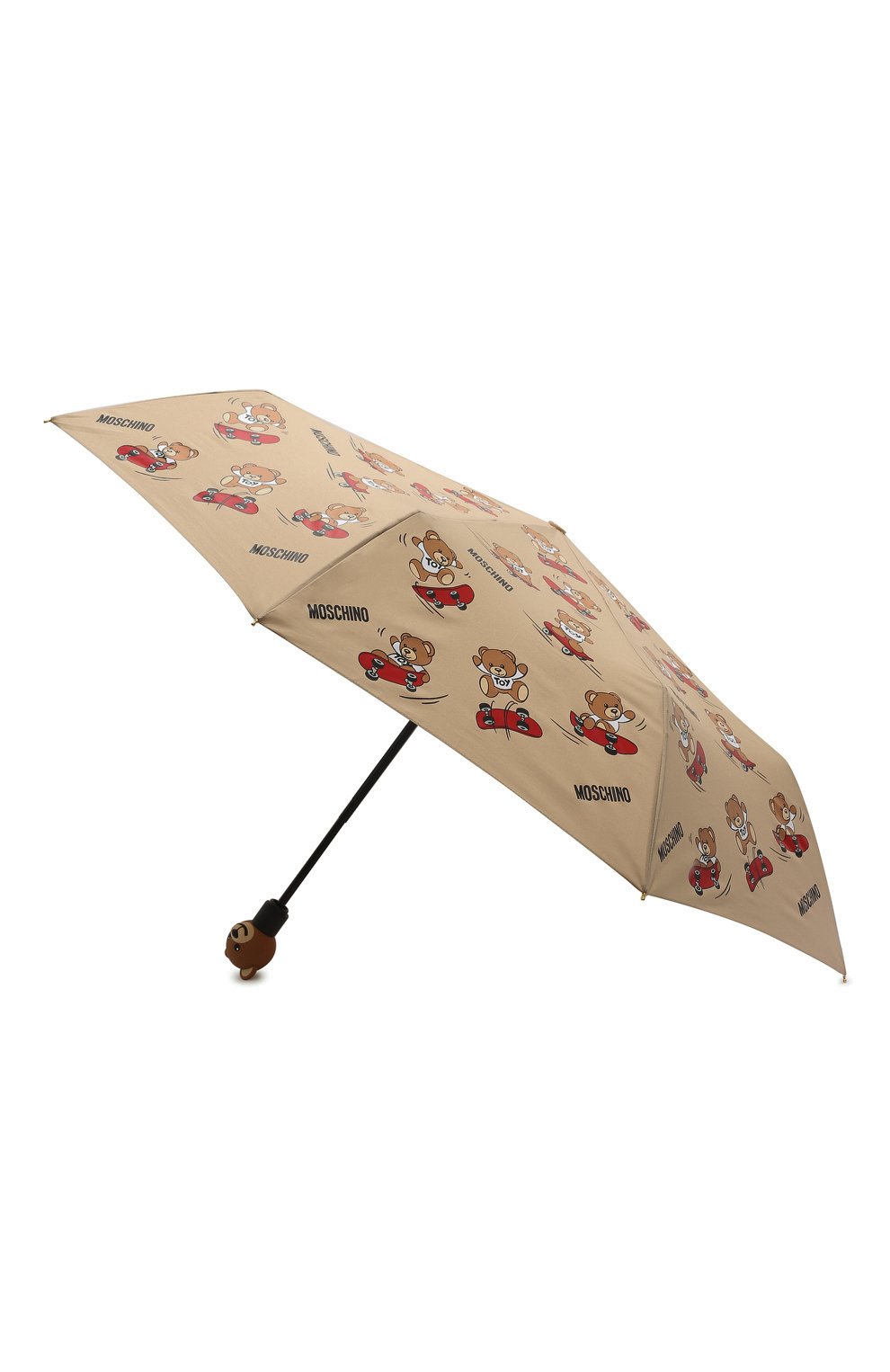 Женский складной зонт MOSCHINO бежевого цвета, арт. 8340-0PENCL0SED | Фото 2 (Материал: Текстиль, Синтетический материал, Металл)