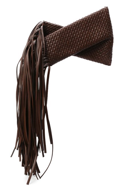 Женский клатч bv fringe crisscross BOTTEGA VENETA коричневого цвета по цене 470500 руб., арт. 642104/V01D1 | Фото 1
