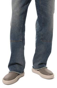 Мужские кожаные слипоны VIC MATIE серого цвета, арт. 1C6300U_C30A010628 | Фото 3 (Материал внутренний: Натуральная кожа; Стили: Кэжуэл)