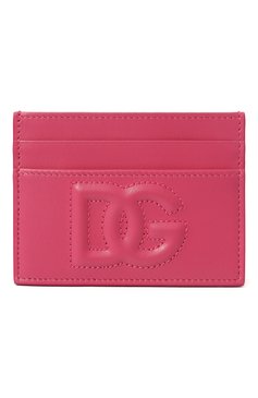 Женский кожаный футляр для кредитных карт DOLCE & GABBANA розового цвета, арт. BI0330/AG081 | Фото 1 (Материал: Натуральная кожа; Материал сплава: Проставлено; Нос: Не проставлено)
