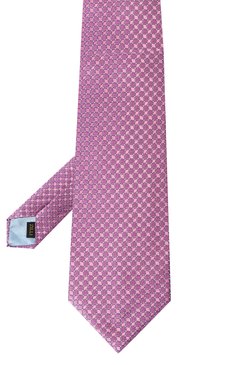 Мужской шелковый галстук ZILLI розового цвета, арт. 55006 | Фото 3 (Принт: С принтом; Материал: Текстиль, Шелк; Материал сплава: Проставлено; Нос: Не проставлено)