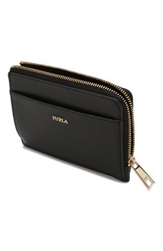 Женский кожаный футляр для кредитных карт babylon FURLA черного цвета, арт. PCL8/B30 | Фото 3 (Материал: Натуральная кожа)